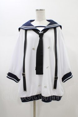 画像1: IRO+IRO / ペンギンセーラー襟フードパーカー Free オフ H-26-02-09-059-LO-TO-NS-ZH