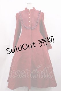 最終価格アンティークドール用コートとボネのセット Victorian maiden / クラシカルドールコート Free ボルドー H-26-02-09