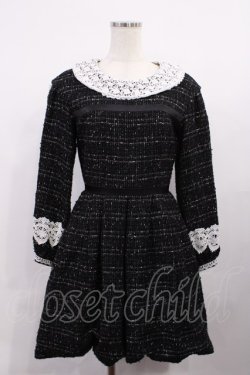 画像1: JESUS DIAMANTE / ロココドールワンピV 38 ブラック H-26-02-09-1006-JE-OP-NS-ZH