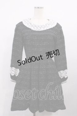 画像1: JESUS DIAMANTE / ロココドールワンピV 38 ブラック H-26-02-09-1006-JE-OP-NS-ZH