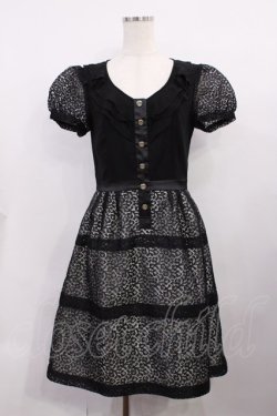 画像1: JESUS DIAMANTE / ルーブルワンピース 40 ブラック H-26-02-09-1007-JE-OP-NS-ZH