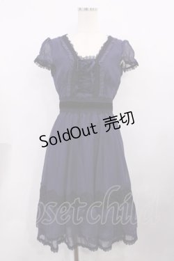 画像1: axes femme / シフォンワンピース M ブルー H-26-02-09-1012-AX-OP-NS-ZH