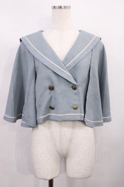 画像1: Kurumi Collaboration / マリンアカデミアケープ L サックス H-26-02-09-1016-EL-JA-NS-ZH