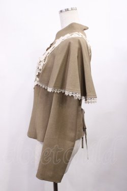 画像3: Innocent World / つる薔薇レースケープ付きショートコート L モカ×生成/Mocha×Beige H-26-02-09-1017-IW-CO-NS-ZH