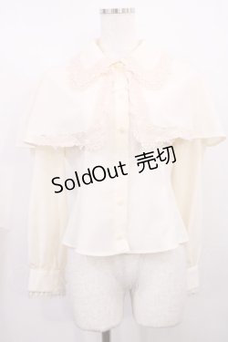 画像1: Innocent World / ケープ付きセシルブラウス M 生成×生成/Beige×Beige H-26-02-09-1018-IW-BL-NS-ZH