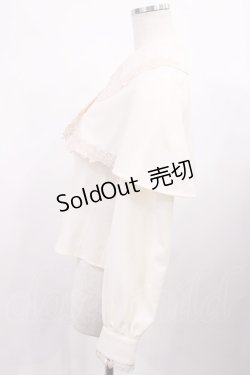画像3: Innocent World / ケープ付きセシルブラウス M 生成×生成/Beige×Beige H-26-02-09-1018-IW-BL-NS-ZH