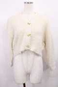 F i.n.t / リボン釦フェザーニットカーディガン Free OFF WHITE H-26-02-09-1021-CA-TO-NS-ZH