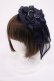 画像1: metamorphose / Magical moon light サイドフリル円形カチューシャ  ネイビー H-26-02-09-1026-ME-AC-NS-ZH (1)