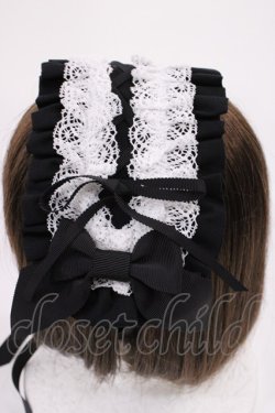 画像2: ALICE and the PIRATES / フランチェスカフリルヘッドドレス  ブラック H-26-02-09-1029-PA-AC-NS-ZH