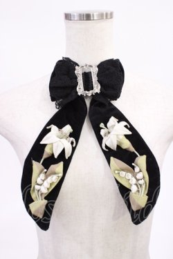 画像1: Hoshibako Works / 月影の待ちびと　リボンタイ  ブラック H-26-02-09-1031-LO-ZA-NS-ZH