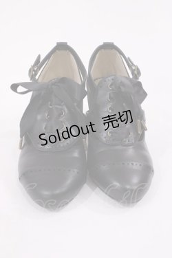 画像1: ALICE and the PIRATES / クラシカルコンビパンプス M ブラック H-26-02-09-1033-PA-SH-NS-ZH