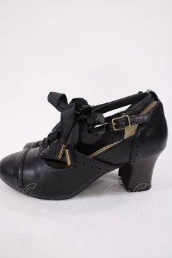 画像2: ALICE and the PIRATES / クラシカルコンビパンプス M ブラック H-26-02-09-1033-PA-SH-NS-ZH