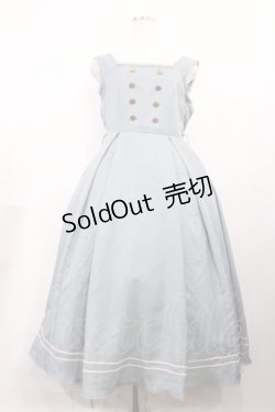 画像1: Kurumi Collaboration / マリンアカデミアジャンパースカート L サックス H-26-02-09-1003-EL-OP-NS-ZH