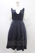 axes femme / ストライプ柄ドッキングワンピース Free ネイビー H-26-02-09-027-AX-OP-NS-ZH