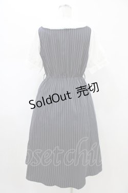 画像2: axes femme / ストライプ柄ドッキングワンピース Free ネイビー H-26-02-09-027-AX-OP-NS-ZH