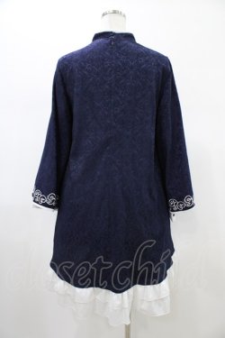 画像2: To Alice / ジャガードワンピース M ネイビー H-26-02-09-028-LO-OP-NS-ZH