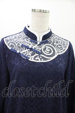 画像3: To Alice / ジャガードワンピース M ネイビー H-26-02-09-028-LO-OP-NS-ZH