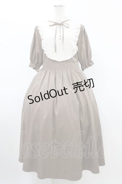 画像1: m petit by misako / ナシジムジキリカエワンピース L ブラウン H-26-02-09-032-LO-OP-NS-ZH