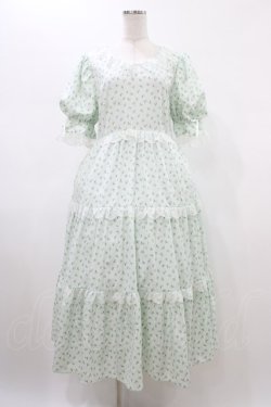 画像1: Hudson honey / しぃぺろ/小花柄ワンピース LL ミント H-26-02-09-033-0-OP-NS-ZH