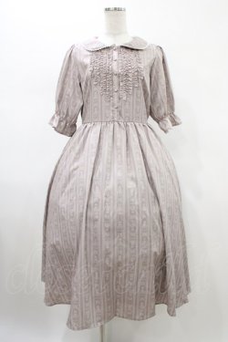 画像1: m petit by misako / MSKストライプフレアワンピース L ピンク H-26-02-09-034-LO-OP-NS-ZH