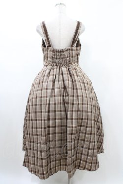 画像2: m petit by misako / AMCHKスクエアネックジャンパースカート LL ブラウン H-26-02-09-037-LO-OP-NS-ZH