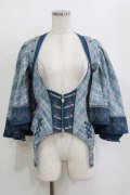 OZZ ANGELO / ローズハンティングケープ付きベスト  ブルー H-26-02-10-026-OO-TO-KB-ZH