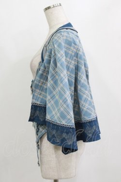 画像2: OZZ ANGELO / ローズハンティングケープ付きベスト  ブルー H-26-02-10-026-OO-TO-KB-ZH