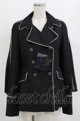 Moi-meme-Moitie / パイピングケープジャケット 9号 ブラック H-26-02-10-029-MO-JA-KB-ZH