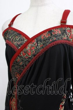 画像4: Ozz oneste / 和チャイナオフショルチュニックカーデ  黒×赤 H-26-02-10-032-OO-TO-KB-ZH