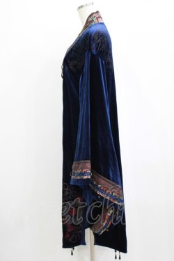 画像2: Ozz oneste / ベロア羽織  ネイビー H-26-02-10-034-OO-TO-KB-ZH