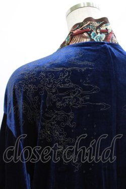 画像4: Ozz oneste / ベロア羽織  ネイビー H-26-02-10-034-OO-TO-KB-ZH