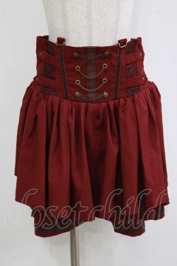 画像1: Ozz On / ハイウエストフリルパンツ  ボルドー H-26-02-10-040-OO-PA-KB-ZH