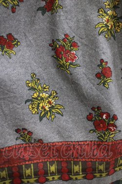 画像4: Jane Marple Dans Le Salon / Flowers of Jouy scarf Tartan check hem dress  グレー H-26-02-10-005-JM-OP-KB-ZH