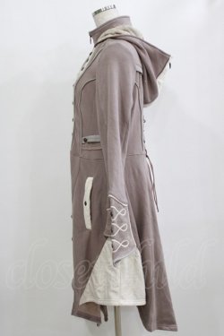 画像2: Ozz oneste / 裏毛コートパーカー  グレージュ H-26-02-10-043-OO-CO-KB-ZH