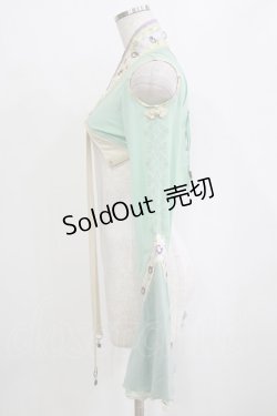 画像2: Ozz oneste / 和チャイナショートボレロ  グリーン H-26-02-10-050-OO-TO-KB-ZH