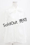 Jane Marple / リボンタイ付ピンタックブラウス  オフホワイト H-26-02-10-053-JM-BL-KB-ZH