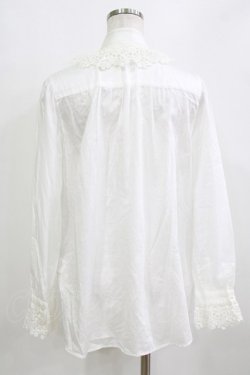 画像3: Jane Marple / リボンタイ付ピンタックブラウス  オフホワイト H-26-02-10-053-JM-BL-KB-ZH