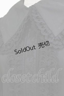 画像4: Moi-meme-Moitie / スカラップコットンレースパフ袖ブラウス 9号 黒 H-26-02-10-055-MO-BL-KB-ZH