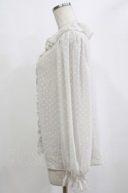 画像2: Leur Getter / ジョーゼットドビーブラウス  グレー H-26-02-10-057-LU-BL-KB-ZH