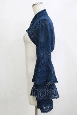 画像2: OZZ ANGELO / レースショートボレロ  ネイビー H-26-02-10-058-OO-TO-KB-ZH
