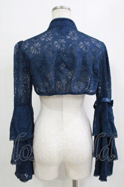 画像3: OZZ ANGELO / レースショートボレロ  ネイビー H-26-02-10-058-OO-TO-KB-ZH