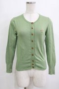 Jane Marple / クラウンEmbカーディガン  グリーン H-26-02-10-064-JM-TO-KB-ZH