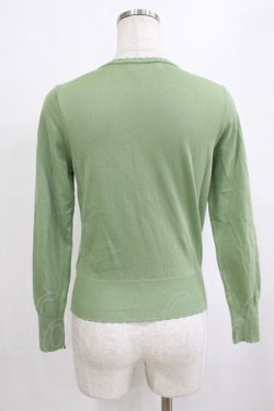 画像3: Jane Marple / クラウンEmbカーディガン  グリーン H-26-02-10-064-JM-TO-KB-ZH