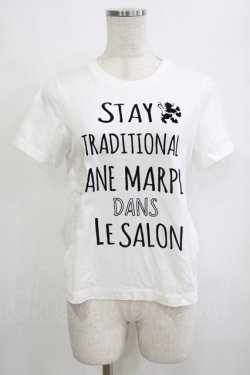 画像1: Jane Marple Dans Le Salon / Message T-shirt  ホワイト H-26-02-10-065-JM-TO-KB-ZH