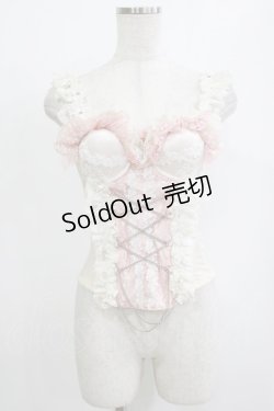 画像1: H jelly / ビスチェキャミ  ピンク H-26-02-10-066-HN-TO-KB-ZH