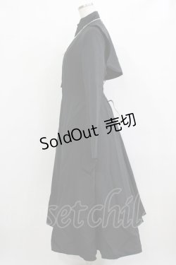 画像2: ATELIER BOZ / エンリコワンピース  黒×黒 H-26-02-10-008-EL-OP-KB-ZH