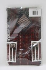 画像2: abilletage / ANKLE DECORATION DIAMOND＆CLUB コルセットタイツ  レッド H-26-02-10-070-GO-ZA-KB-ZH (2)