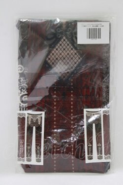 画像2: abilletage / ANKLE DECORATION DIAMOND＆CLUB コルセットタイツ  レッド H-26-02-10-070-GO-ZA-KB-ZH