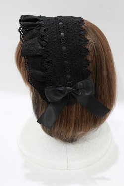 画像2: MIHO MATSUDA / レースヘッドドレス  ブラック H-26-02-10-073-GO-AC-KB-ZH