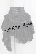 Ozz oneste / 薔薇刺繍イレギュラースカート  黒 H-26-02-10-012-OO-SK-KB-ZH